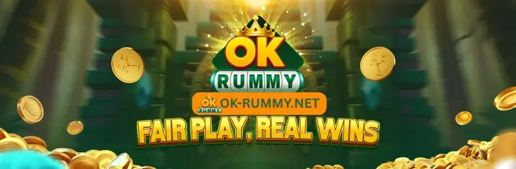OK RUMMY promotion banner with bonus offer