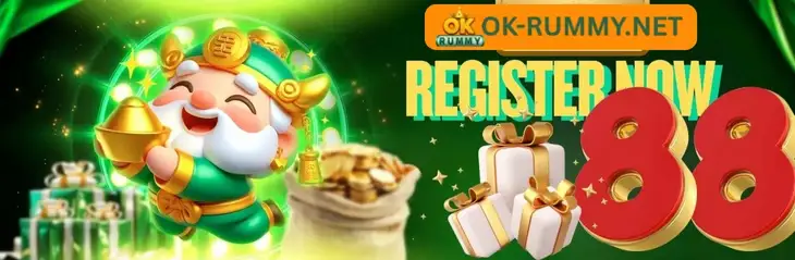 OK RUMMY promotion banner with bonus offer